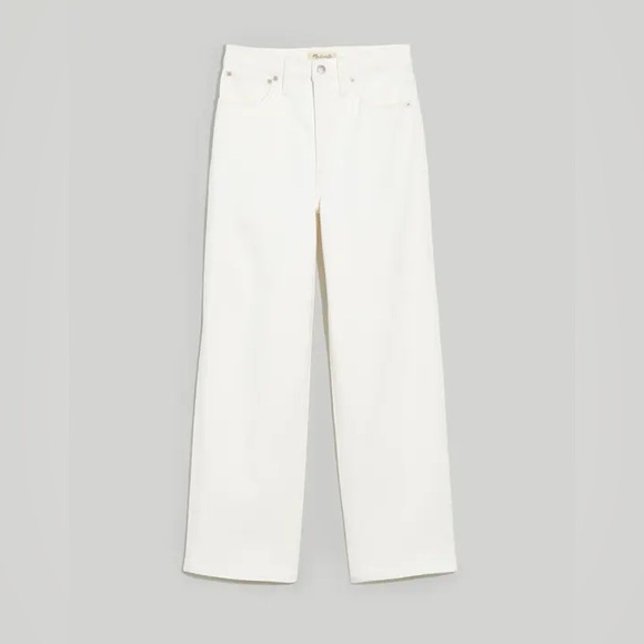 Madewell The Perfect Vintage Wide-Leg Crop Jean in Tile White | 26P - Picture 2 of 12